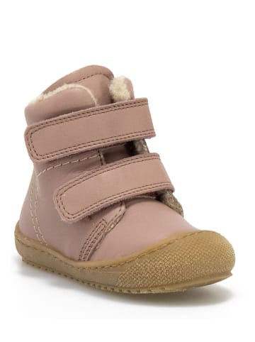 Naturino Leder-Winterboots in Altrosa