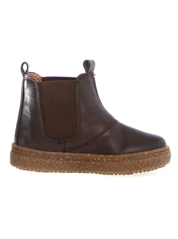 Naturino Skórzane sztyblety "Figus" w kolorze ciemnobrązowym