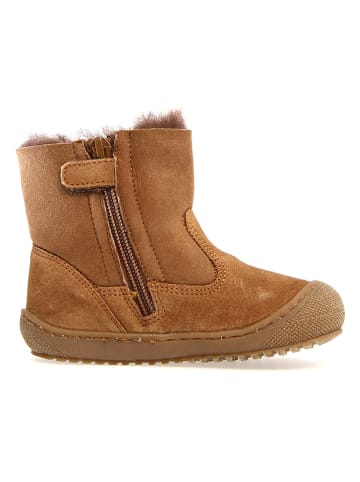 Naturino Leren winterboots "Cozy" cognackleurig