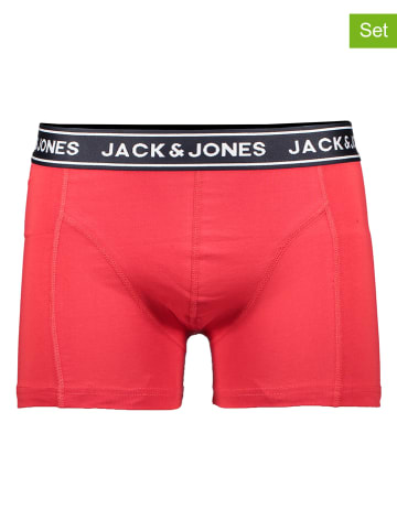 Jack & Jones 3er-Set: Boxershorts in Schwarz/ Rot/ Anthrazit
