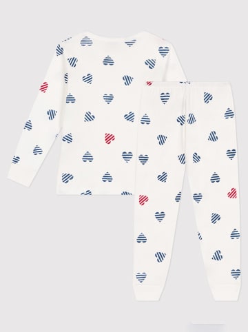 PETIT BATEAU Piżama w kolorze białym