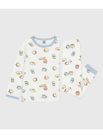 PETIT BATEAU Pyjama wit/meerkleurig