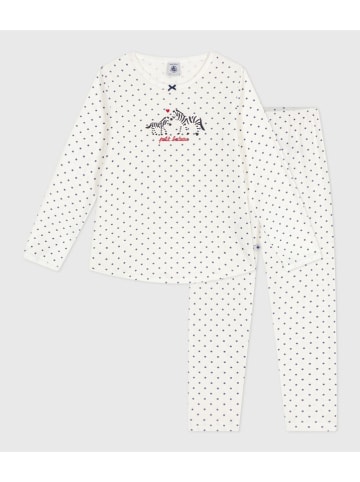 PETIT BATEAU Piżama w kolorze białym