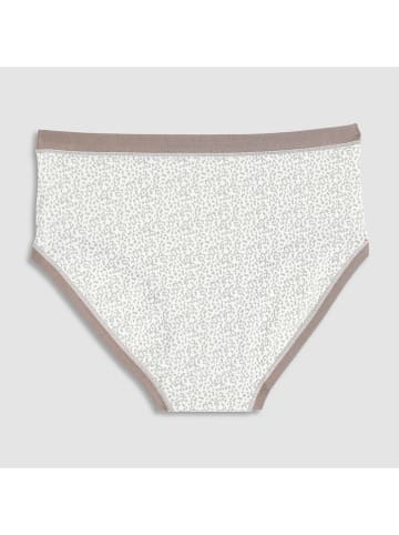 COTONELLA 3er-Set: Slips "Stampato" in Weiß/ Taupe
