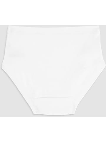 COTONELLA Pełne majtki high waist (3 pary) w kolorze biało-jasnoróżowym