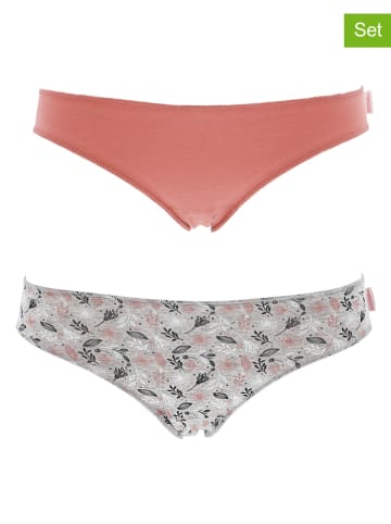 COTONELLA 2-delige set: slips lichtroze/grijs