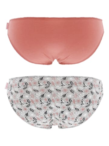COTONELLA 2-delige set: slips lichtroze/grijs