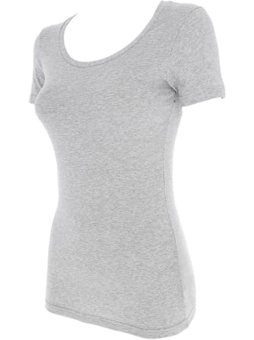 COTONELLA Pyjama-Oberteil in Grau