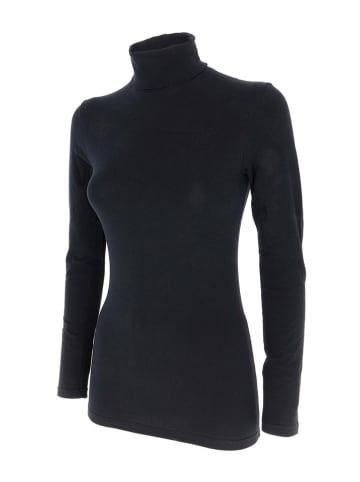 COTONELLA Longsleeve in Schwarz