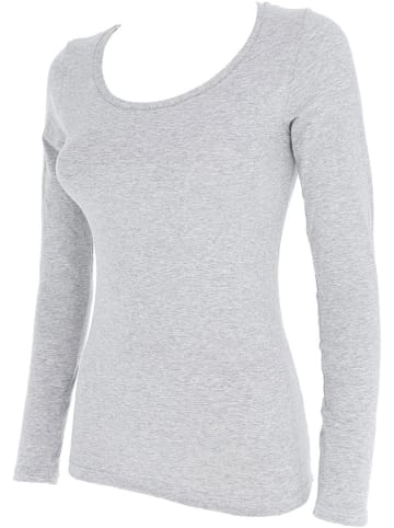 COTONELLA Koszulka piżamowa w kolorze szarym