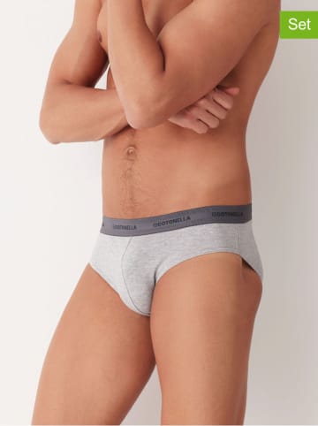 COTONELLA Slipy (2 pary) w kolorze jasnoszarym