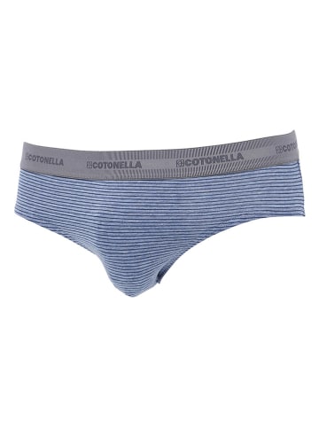 COTONELLA 2-delige set: slips blauw/grijs