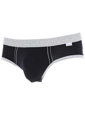 COTONELLA 2er-Set: Slips in Grau/ Blau/ Schwarz