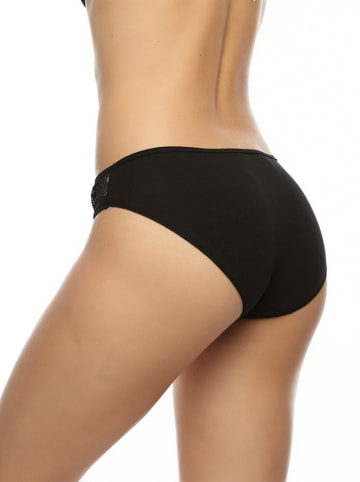 COTONELLA 4er-Set: Slips in Schwarz