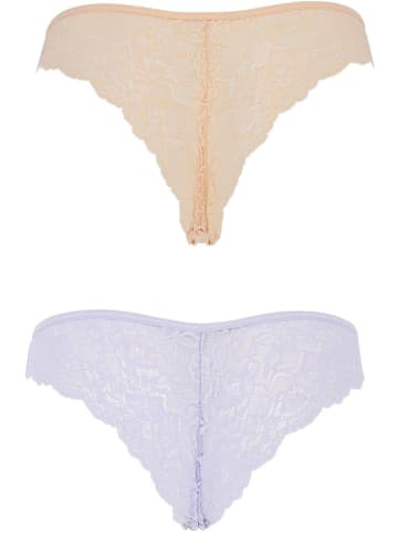 COTONELLA 2er-Set: Slips in Lila/ Beige