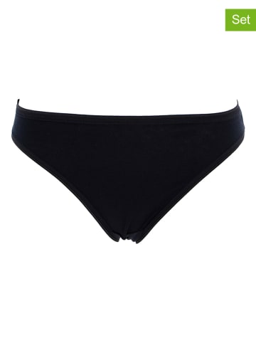 COTONELLA 6er-Set: Slips in Schwarz