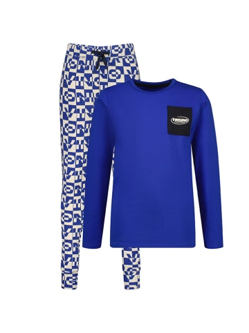 Vingino Pyjama in Blau/ Creme