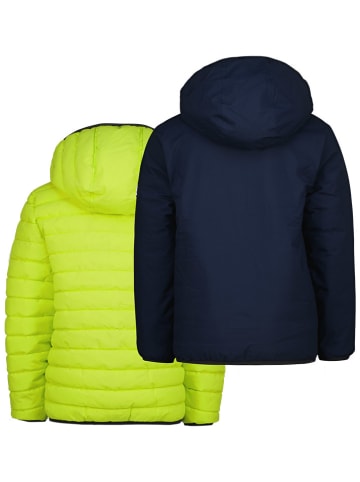 Vingino Omkeerbare tussenjas donkerblauw/neongeel