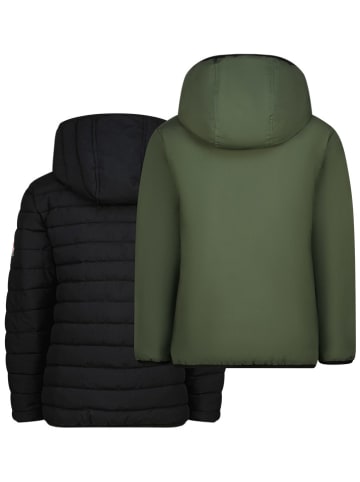 Vingino Wende-Übergangsjacke in Schwarz/ Khaki
