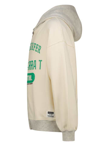 Vingino Sweatjacke in Creme/ Grün