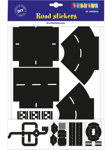 Playbox Stickers "Bochten & kruispunten" zwart