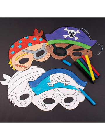 Playbox Kartonnen maskers "Pirates" - 12 stuks - vanaf 3 jaar