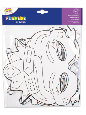 Playbox Kartonnen maskers "Princess" - 12 stuks - vanaf 3 jaar