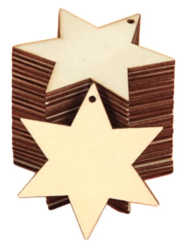 SUNNYSUE 24-delige houten hangerset "Sterren" - vanaf 3 jaar