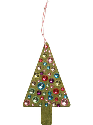 SUNNYSUE 6-delige set: houten hangers "Dennenboom"