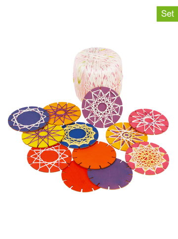 SUNNYSUE 12er-Set: Holzanhänger "Wickelplatte" in Natur