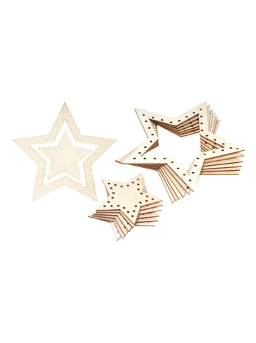 SUNNYSUE Drewniane zawieszki (12 szt.) w kolorze jasnobrązowym