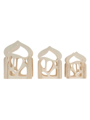 SUNNYSUE 6-delige knutselset "Houten Lantaarns Fantasia" naturel