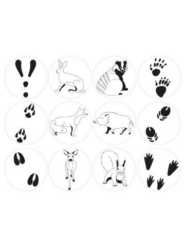 SUNNYSUE 12-delige reuzenstempelset "Dierensporen" - vanaf 3 jaar