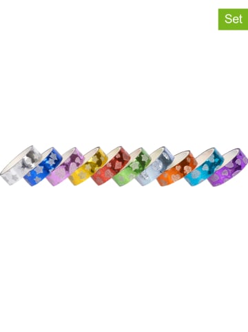 SUNNYSUE Taśmy washi (10 szt.) w różnych kolorach - po 300 cm (produkt niespodzianka)