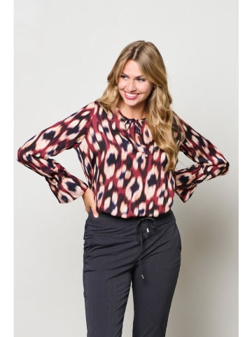 &Co Woman Bluse "Melina" in Schwarz/ Bordeaux/ Creme
