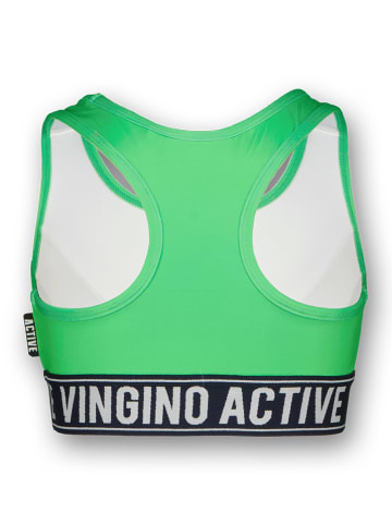 Vingino Biustonosz sportowy w kolorze czarno-zielonym