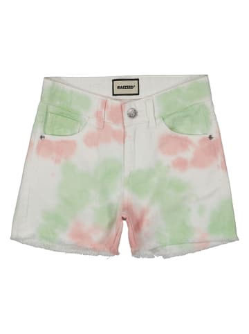 RAIZZED® Szorty dżinsowe "Louisianna" w kolorze jasnoróżowo-zielonym