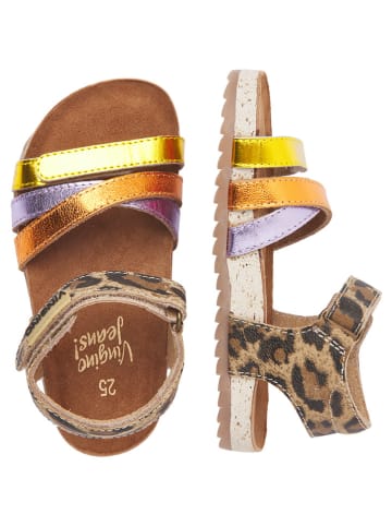 Vingino Leder-Sandalen "Vikki" in Hellbraun/ Bunt