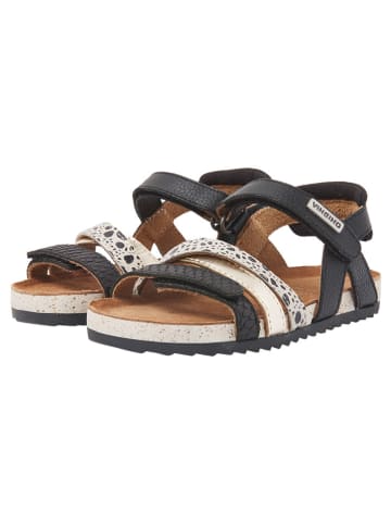 Vingino Leren sandalen "Vienna" zwart/goudkleurig