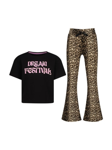 Vingino Pyjama in Schwarz/ Beige