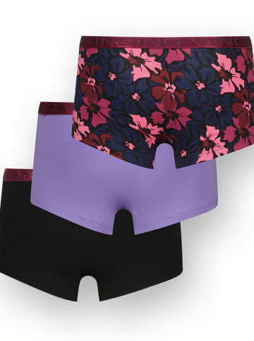 Vingino 3-delige set: boxershorts roze/paars/zwart