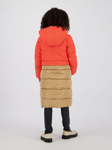 Vingino Doorgestikte mantel oranje/lichtbruin