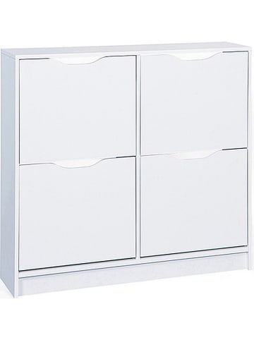 Inter Link Schuhkommode "Westphalen" in Weiß - (B)100 x (H)90 x (T)25 cm