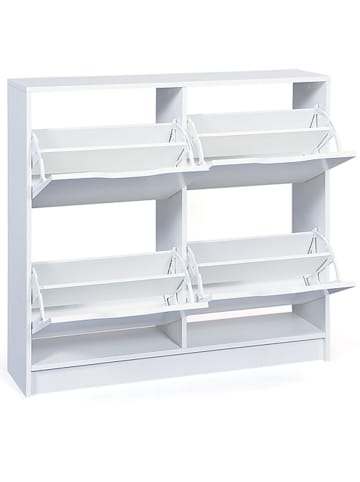 Inter Link Schuhkommode "Westphalen" in Weiß - (B)100 x (H)90 x (T)25 cm