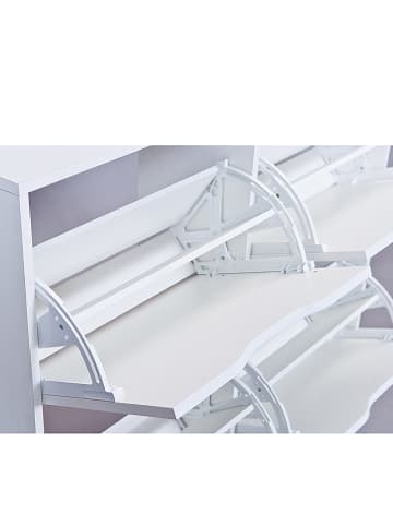 Inter Link Ladekast voor schoenen "Westphalen" wit - (B)100 x (H)90 x (D)25 cm