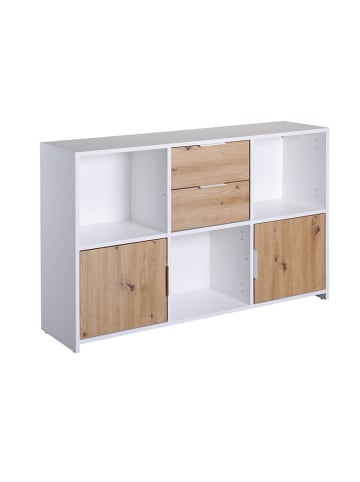 Inter Link Ladekast "Pepeto" eikenkleurig/wit - (B)120 x (H)77 x (D)30 cm