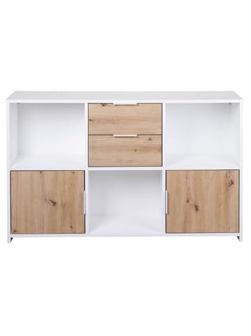 Inter Link Ladekast "Pepeto" eikenkleurig/wit - (B)120 x (H)77 x (D)30 cm