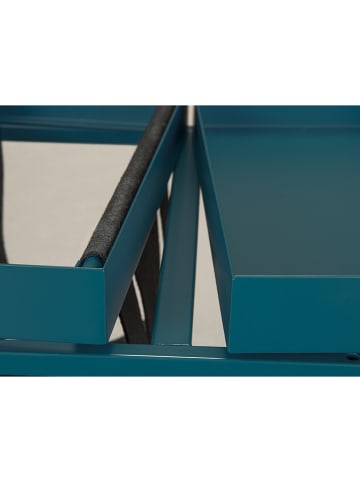 Inter Link Bijzettafel "Club NY Magazine" blauw/zwart - (B)35 x (H)40 x (D)35 cm