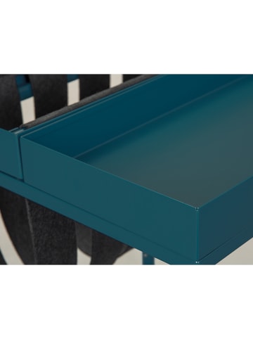 Inter Link Bijzettafel "Club NY Magazine" blauw/zwart - (B)35 x (H)40 x (D)35 cm