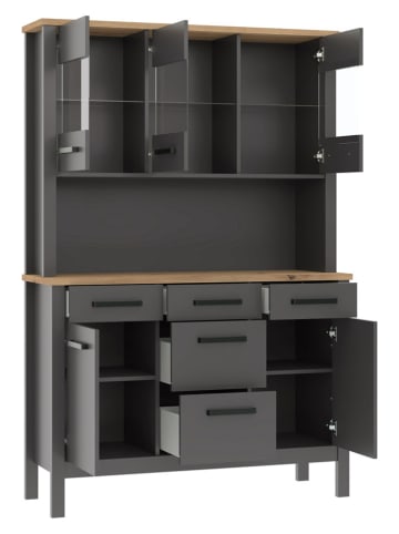 Inter Link Buffetkast "Veneto" antraciet - (B)130 x (H)195,5 x (D)45 cm